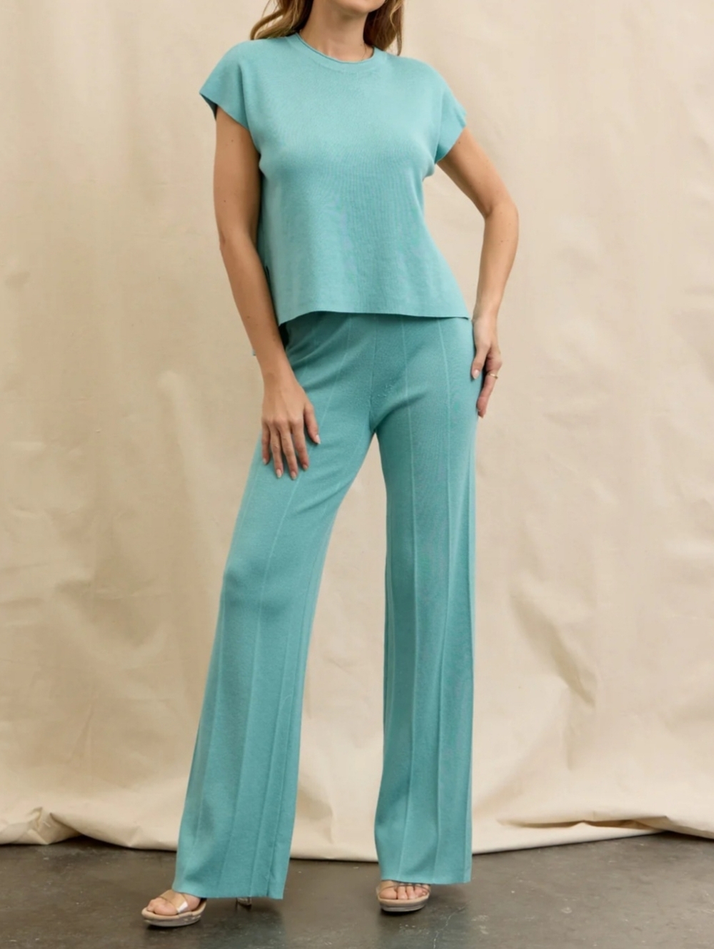 #98387 🛑 S,M,L HIGH END Most Fabulous Aqua 2pc Set - Picture 3 of 10